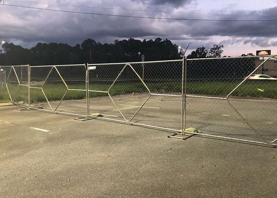 Geçici zincir bağlantı inşaat mobil zincir örgü çit paneli