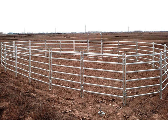 Ağır Hizmet Tipi At Corral Panelleri Sıcak Daldırma Galvanizli Metal Hayvancılık Çiftliği